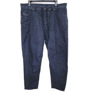 Diesel Industry Men's Navy Blue Stretch Comfort-Carrot Tapered Jeans Size 33x32